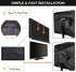 30-32 Inch 600D HOMEYA Outdoor TV Cover with Clear Scratch Resistant Front Flap + Bottom Cover, Weatherproof