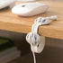 Coralpearl Desk Cable Drop Clips, Non-Adhesive Wire Management Clamp for Phone Chargers (1 Black + 1 White)