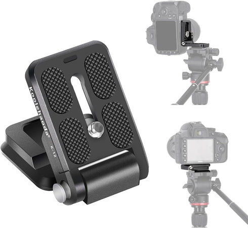 koolehaoda Foldable L-Shaped Quick Release Plate Camera L Bracket Vertical Horizontal Switching