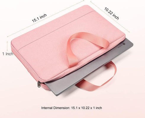 14 Inch Chromebook Case Sleeve for HP 14 Laptop, Acer Swift X, Dell XPS 15, Lenovo IdeaPad 3, Waterproof Bag (Pink)