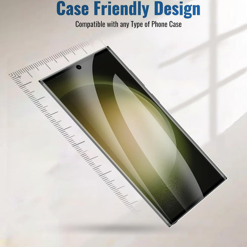 ?3-PACK? Tempered Glass Screen Protector for Samsung Galaxy S23 Ultra, Case Friendly, 3D Curved, HD Clear