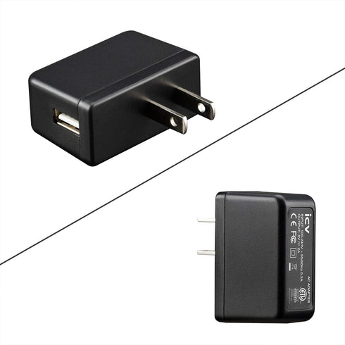 icv USB Wall Charger, 5V 2A AC Power Adapter with US Plug for Phone, Tablet, and Other USB Devices, Small and