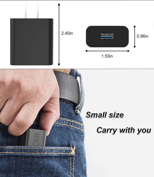 USB Wall Charger 5V 2A Power Adapter, Universal Travel Charger USB Plug for Samsung, iPhone, iPad, Moto, LG, HTC, Tablet