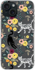 Blingy's iPhone SE Case (3rd gen)/(2nd gen) 4.7inch, Cat Style with Cute Flower Pattern, Transparent Soft TPU