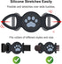 Waterproof Airtag Dog Collar Holder (2 Pack), Protective Anti-Lost Airtag Case for GPS Dog Tracker, Silicone Airtag Cat Collar Dog Airtag Holder for Pets(Black/Midnight Blue)