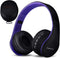 PowerLocus Wireless Bluetooth Over-Ear Stereo Foldable Headphones, Wired Headsets Rechargeable with Built-in