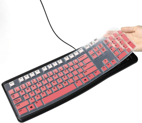 Keyboard Skin for Logitech K120 & MK120 Ergonomic Desktop USB Keyboard - US Layout, Waterproof, Anti-Dust