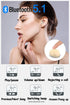 Invisible Earbuds Small Mini Wireless Bluetooth Earpiece, Discreet Earbud for Music, Home, Work