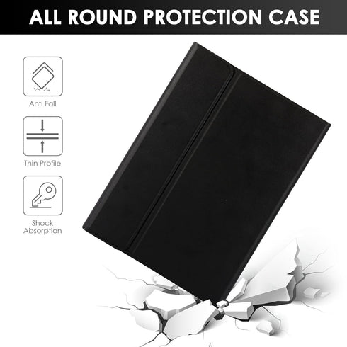 LAMA 7 Colors Backlit Keyboard Case for Samsung Galaxy Tab A9 Plus, Slim Lightweight Stand Cover with Bluetooth