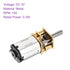 3V 150RPM 2.5 10mm DMiotech Rated Torque Output Shaft Length Micro DC Speed Reduction Motor Mini Metal Gearbox Motor