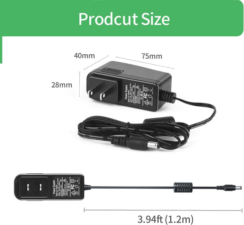 Security-01 2-Pack AC to DC 12V 0.5A Power Supply Adapter for CCTV Camera, Speaker, Router