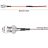 RG316 -0.8M/2.6FT 2PCS XMSJSIY BNC Pigtail Cable Bare Wire Coaxial Coax Antenna Open End Connector Adapter Extension