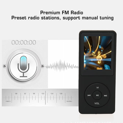 Zopsc MP3 MP4 8GB 64GB 30 Player Memory Expandable, Hours Playback, Lightweight and Portable, Easy to Use, Lossless