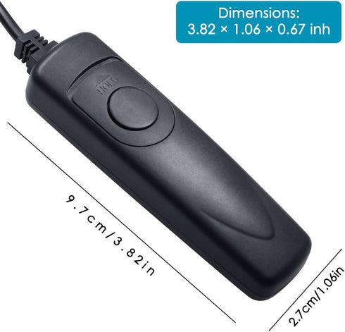 3.3ft Shutter Release Remote Control with 11.4ft Extension Cable, AFUNTA RS-60E3 Wired Remote Control Switch for DSLR