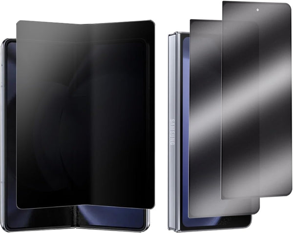 2+1 Pack Privacy Screen Protector for Samsung Galaxy Z Fold 5 5G 2023 - Anti-Peep, 2PCS Outside + 1PCS Inside