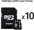 INLAND Micro Center 16GB Class 10 MicroSDHC Flash Memory Card with Adapter, 80MB/s UHS-I, C10, U1 (10 Pack)