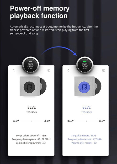 Bluetooth FM Transmitter for Car, QC3.0 & USB-C PD 18W Quick Charger, 7 Colors LED Backlit