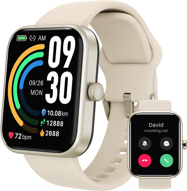 TOZO 2024 New Upgraded Smart Watch for iPhone & Android, 1.83" Fitness Tracker, IP68 Waterproof, 100+ Sport Modes