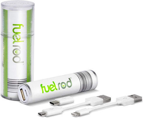 FuelRod Portable Charger Kit, Pack of 2, Includes All Cables & Adapters for Tablets & Smart Phones, Rechargeable Power