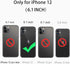 Design for iPhone 12 Waterproof Case, Full Body Shockproof Case for iPhone 12 Case with Screen Protector, Dust Proof Phone Case Cover for iPhone 12 6.1 inch (Black)