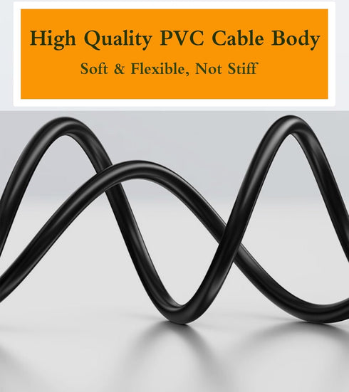 TV Power Cable Cord for Samsung 24" to 75" LCD HD Smart 4K Curved TV, 6FT Replacement Power Charging Cord