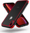 iPhone XR Crystal Clear Case - Multicolor Shockproof Bumpers, Anti-Scratch Hard PC & Soft TPU Frame - Black/Red