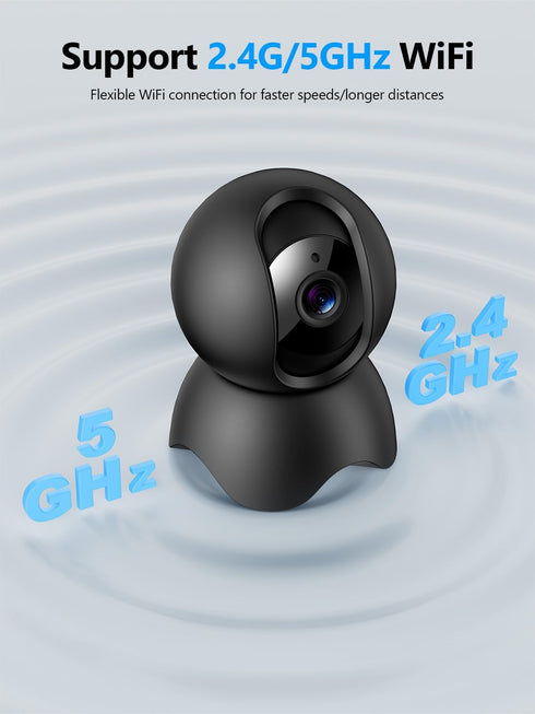 YYSY 2K 2.4/5GHz 360 2 Pack Indoor Security Cameras for Home Security, Dual-Band WiFi Baby Monitor with Phone App