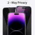 3 Pack 14 Max+3 Pack Cutebe Privacy Screen Protector for iPhone Pro Camera Lens Protector with Tempered Glass, Touch