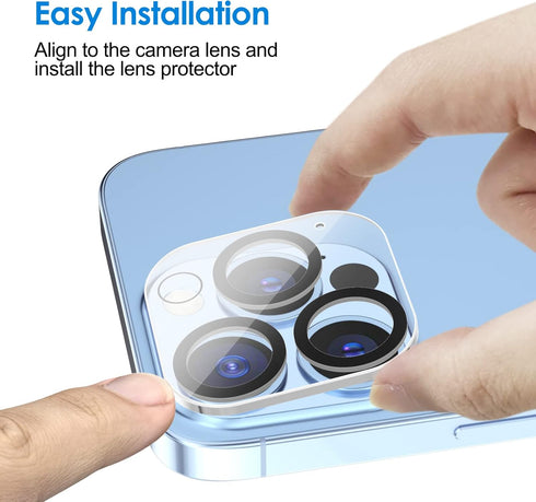 JETech 9H Tempered Glass Camera Lens Protector for iPhone 13 Pro Max & Pro, HD Clear, Anti-Scratch, 3-Pack.