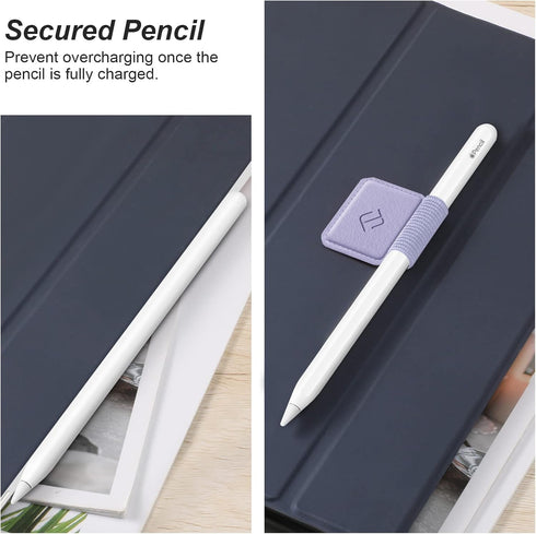 Fintie 4 Pack Pen Loop Holder for Apple Pencil Pro, USB-C Apple Pencil & Stylus Pens, Elastic Adhesive Leather Sleeve,