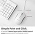 Macally Full Size USB Wired Mac Keyboard and Mouse Combo, Ergonomic Apple Keyboard with Shortcuts for Mac Mini, iMac