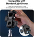 LA04 1/4 180 6.6lb/3kg ULANZI Light Stand Mount Adapter with Screw, Quick Release Mounting Plate for Camera Monitor