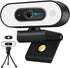 Svcouok 1080P USB Camera for Switch 2/ PC, Ring Light & 3-Level Brightness