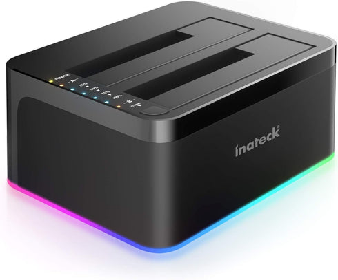 Inateck RGB SATA to USB 3.0 Hard Drive Docking Station with Offline Clone,
