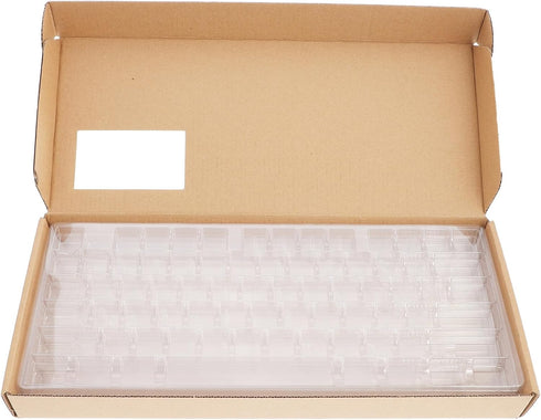 SOLUSTRE Keycap Storage Box, Transparent Mechanical Keyboard Divided Holder for Keycaps, Gaming Keyboard Box