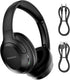 Over The Ear ANC Bluetooth Headphones, 60H Playtime Active Noise Cancelling Wireless/Wired Headphones with Microphone