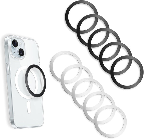 LXUEJIE 10 Pack Universal Metal Rings, Magnetic Ring for Phone Cases & Wireless