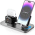 180° Rotation Phone Charger Stand Holder, 3in1 Charger Dock for Apple iWatch/AirPods/iPad and Most Smartphones (Gray)