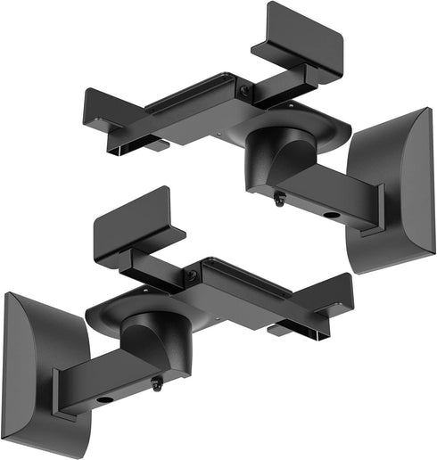WALI Speaker Wall Mounts, Dual Side Clamping Bookshelf Mounting Bracket for Large Surrounding Sound Speakers, Holds up