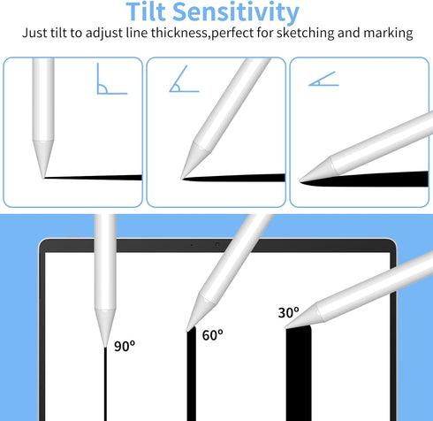 Stylus Pen for iPad, Fast Charging & Palm Rejection, Compatible with 2018-2023 Apple iPad Pro, White