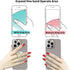 Clear Gold Phone Holder Ring Grips, Transparent Finger Ring Stand for iPhone Samsung Galaxy, 5-Crystal