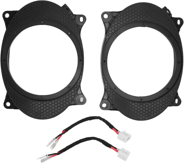 1/2 Car Speaker Adapter - 2pcs 6X9 Car Speakers, 6.5inch Black Speaker Adapter Bracket Ring with 2 Wire Harness