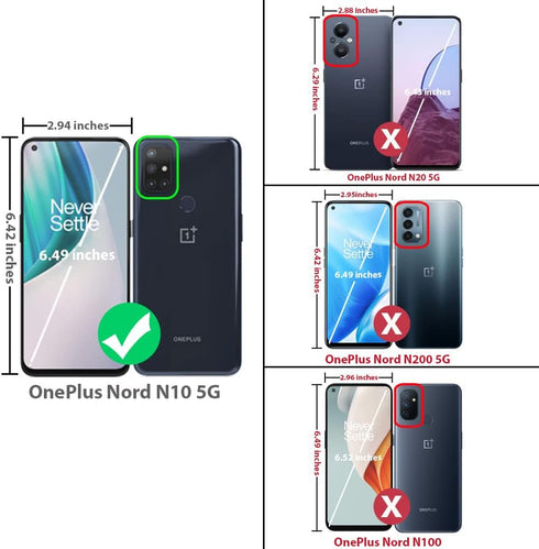 TJS OnePlus Nord N10 5G Case with Tempered Glass Screen Protector, Heavy Duty Protector Phone Case with Kickstand -