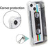 Case for iPhone 13, Matte Finish Heavy Duty Soft Back Cover with Reinforced Corners, Retro Cassette Tape Design