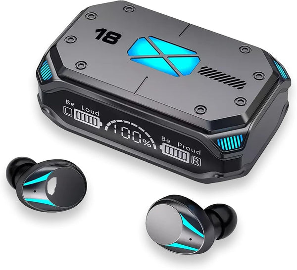 M41 Bluetooth Ear Buds, True Wireless Earbuds, 120Hrs Playback, IPX7 Waterproof, Bluetooth Earphones (Black)