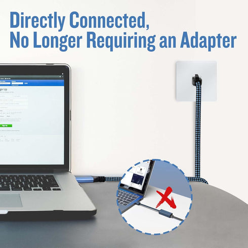 6Ft USB3.0 RJ45 Cable,USB3.0 USB to Ethernet Cable, A to A to Gigabit Ethernet Cable Compatible Laptop, PC, Switch