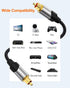 25FT PS4, CableCreation Optical Audio Cable, Toslink Male SPDIF Cable with Nylon Braided Fiber Optic Cord for Home