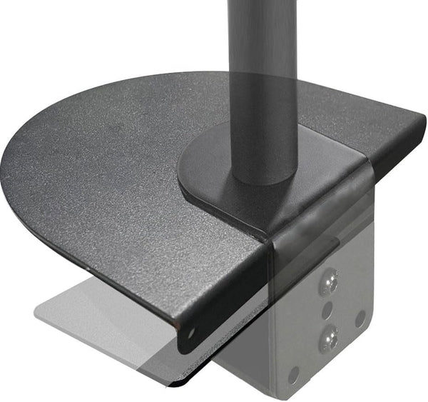 Steel Monitor Mount Reinforcement Plate for Fragile Tabletop, Fits Most Monitor Stand C Clamp Installation (Black)