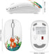 Cute Wireless Mouse, Dual Mode Bluetooth Mouse with 2.4GHz USB Receiver for Laptop, iPad, MacBook, Silent Cartoon Fox