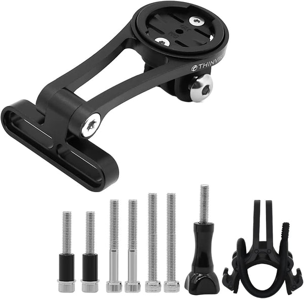 Thinvik Out-Front Extended Mount & Bike Computer Mount for Garmin, Adjustable Angle Combo Mount for Garmin Edge